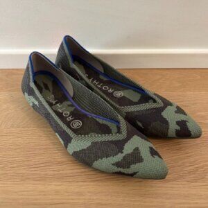 Rothy's The Point Flat Sz 8 Camo Camoflauge Green